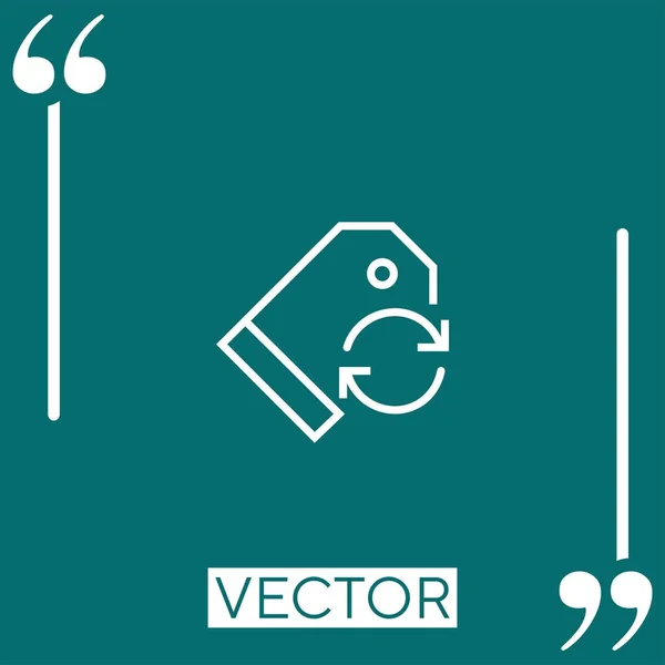 Иконка Вектора Цены Редактируемая Линия Хода — стоковый вектор