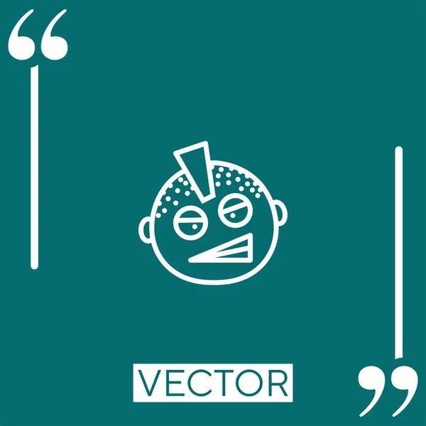 Icono Vectorial Punk Icono Lineal Línea Carrera Editable — Vector de stock