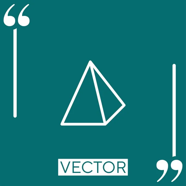Иконка Вектора Пирамиды Линейная Редактируемая Линия Хода — стоковый вектор