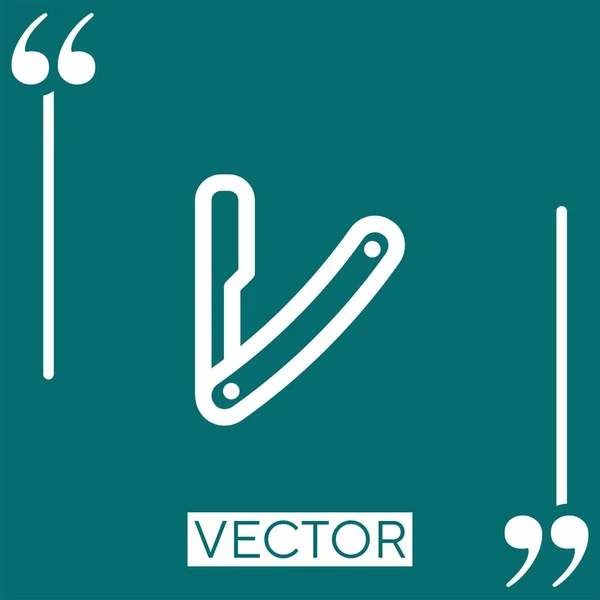 Иконка Вектора Бритвы Редактируемая Линия Хода — стоковый вектор