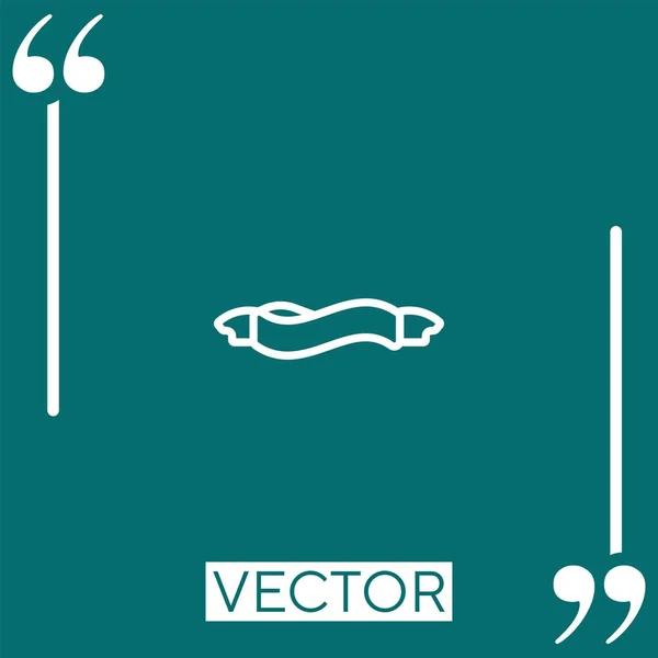 Иконка Линейного Вектора Ленты Редактируемая Линия Хода — стоковый вектор