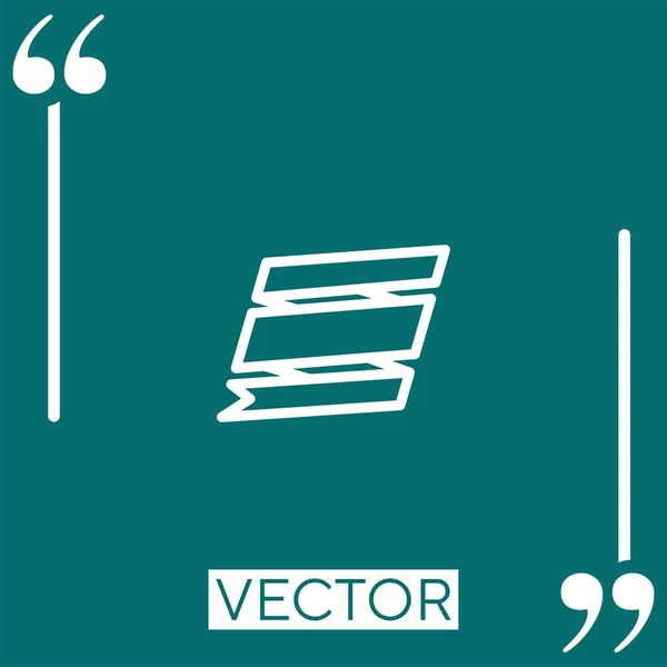 Ruban Icône Vectorielle Icône Linéaire Ligne Course Modifiable — Image vectorielle