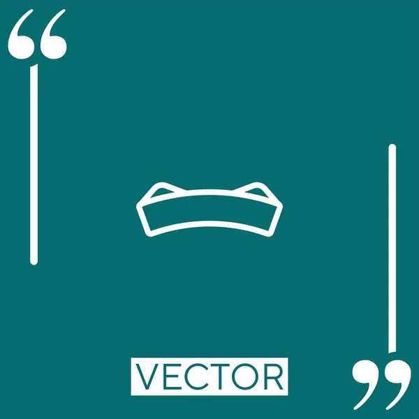 Ícone Vetor Fita Ícone Linear Linha Curso Editável — Vetor de Stock