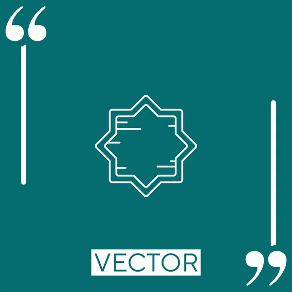 Reiben Hizb Vektorsymbol Lineares Symbol Editierbare Strichlinie — Stockvektor