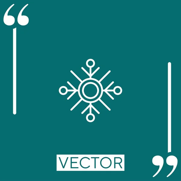 Hópehely Vektor Ikon Lineáris Ikon Szerkeszthető Vonal — Stock Vector