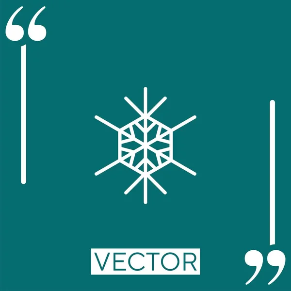 Icona Vettoriale Fiocco Neve Icona Lineare Linea Corsa Modificabile — Vettoriale Stock