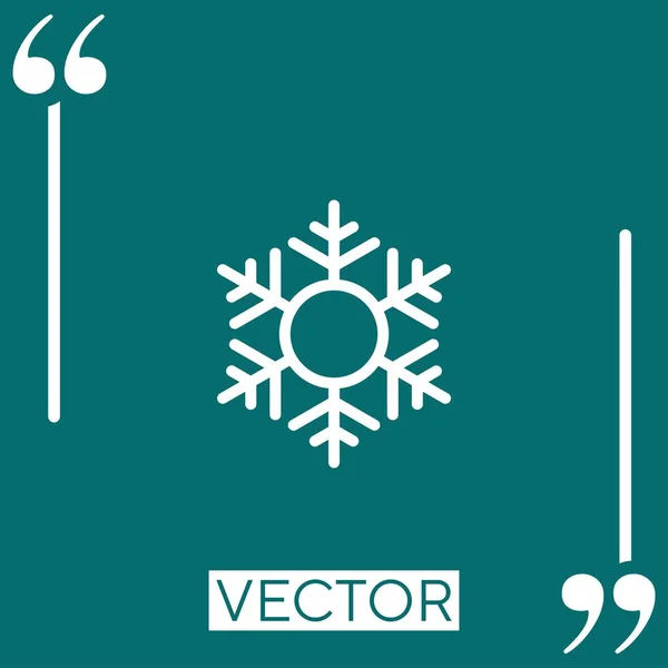Schneeflockenvektorsymbol Lineares Symbol Editierbare Strichlinie — Stockvektor