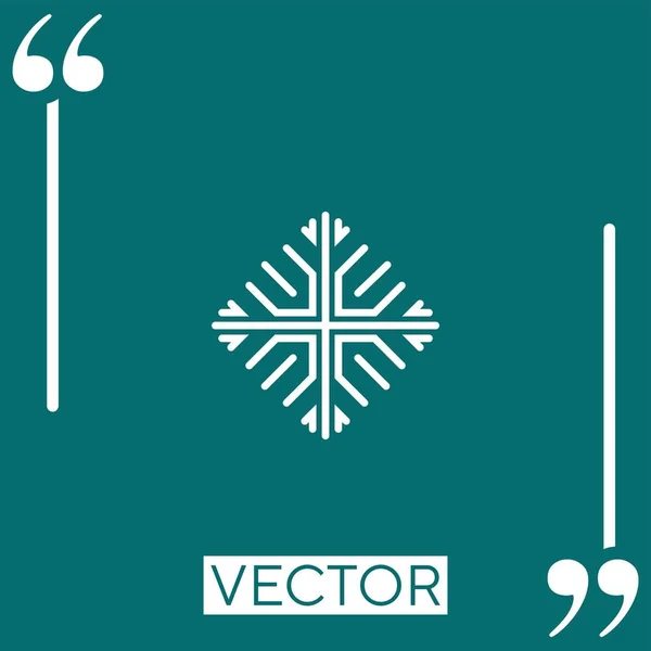 Copo Nieve Icono Vector Icono Lineal Línea Carrera Editable — Vector de stock