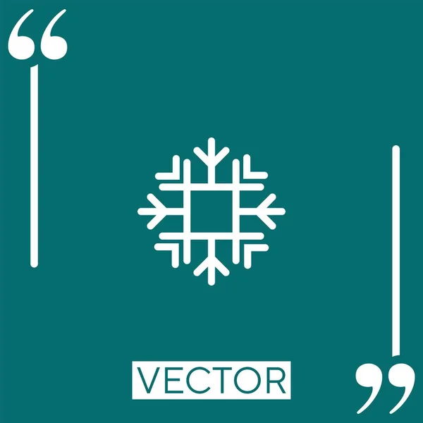 Copo Nieve Icono Vector Icono Lineal Línea Carrera Editable — Archivo Imágenes Vectoriales