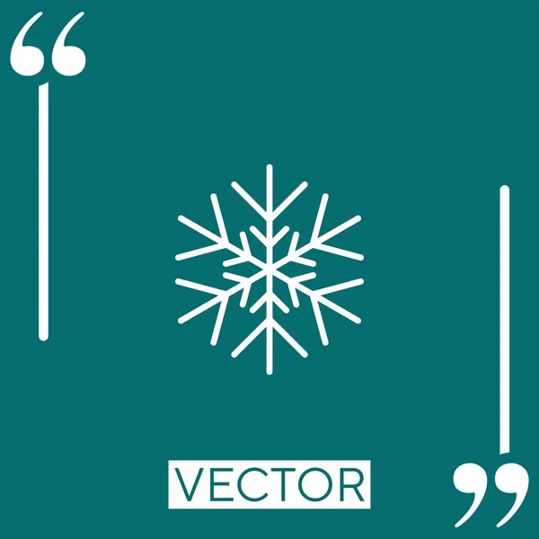 Ícone Vetorial Flocos Neve Ícone Linear Linha Curso Editável — Vetor de Stock