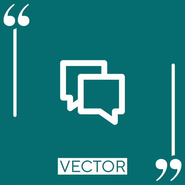 Bulle Vocale Icône Vectorielle Icône Linéaire Ligne Course Modifiable — Image vectorielle