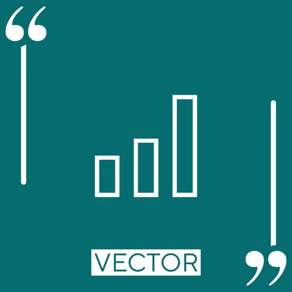 Stats Vector Icon Icono Lineal Línea Carrera Editable — Archivo Imágenes Vectoriales