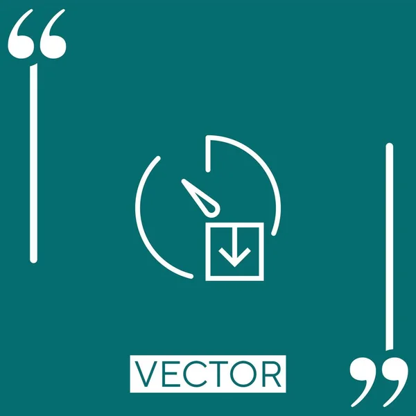 Chronomètre Icône Vectorielle Icône Linéaire Ligne Course Modifiable — Image vectorielle