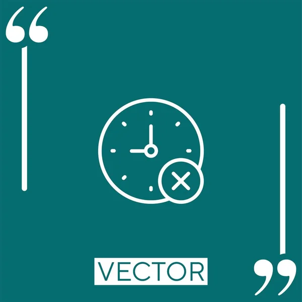 Stopwatch Vector Icon Icono Lineal Línea Carrera Editable — Vector de stock