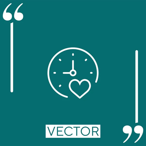 Stoppuhr Vektorsymbol Lineares Symbol Editierbare Strichlinie — Stockvektor