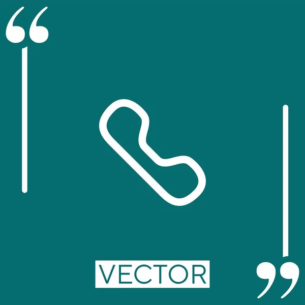 Teléfono Manejar Icono Vector Icono Lineal Línea Carrera Editable — Vector de stock