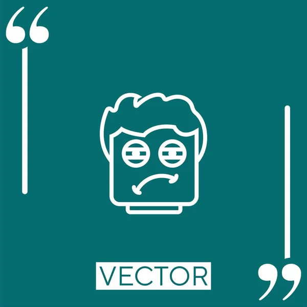 Müdes Vektorsymbol Lineares Symbol Editierbare Strichlinie — Stockvektor