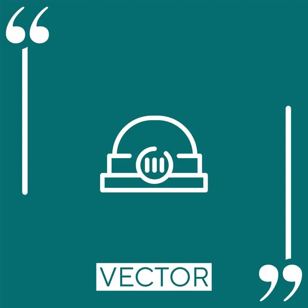 Antorcha Casco Vector Icono Icono Lineal Línea Carrera Editable — Vector de stock