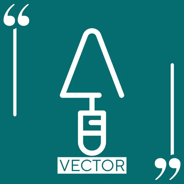 Icône Vectorielle Truelle Icône Linéaire Ligne Course Modifiable — Image vectorielle