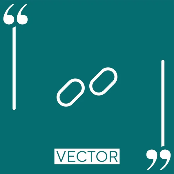 Unlinked Vector Icon Icono Lineal Línea Carrera Editable — Vector de stock