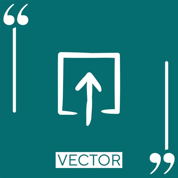 Arrow Vector Icon Icono Lineal Línea Carrera Editable — Vector de stock