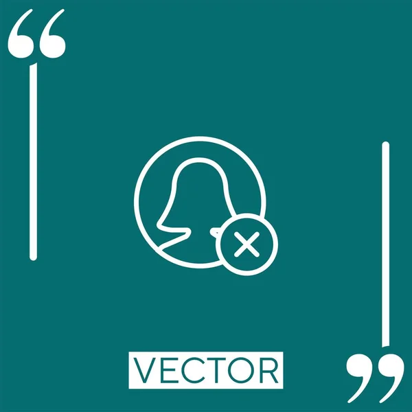 Ícone Vetor Usuário Ícone Linear Linha Curso Editável — Vetor de Stock