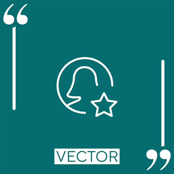 Usuario Vector Icono Icono Lineal Línea Carrera Editable — Vector de stock