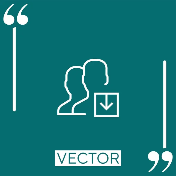 Icône Vectorielle Utilisateur Icône Linéaire Ligne Course Modifiable — Image vectorielle