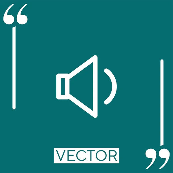 Ícone Vetor Controle Volume Ícone Linear Linha Curso Editável — Vetor de Stock