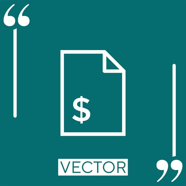 Voucher Vector Icon Icono Lineal Línea Carrera Editable — Vector de stock