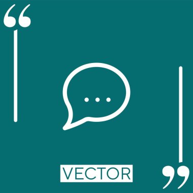 Sohbet balonu vektör simgesi doğrusal simgesi. Düzenlenebilir vuruş çizgisi