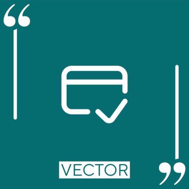 Kredi kartı vektör simgesi doğrusal simgesi. Düzenlenebilir vuruş çizgisi