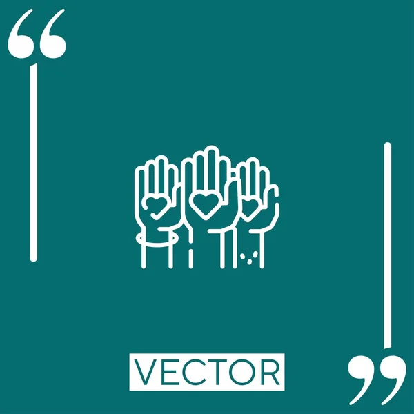 Unite Vector Icon Ícone Linear Linha Curso Editável — Vetor de Stock