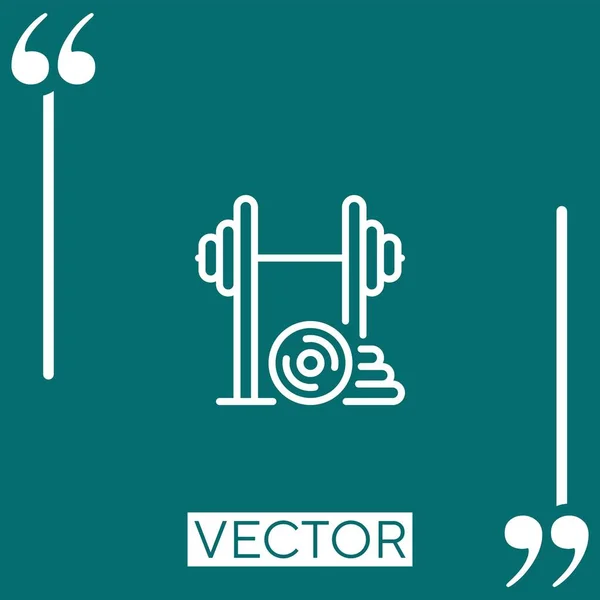 Weightlift Vector Icon Icono Lineal Línea Carrera Editable — Vector de stock