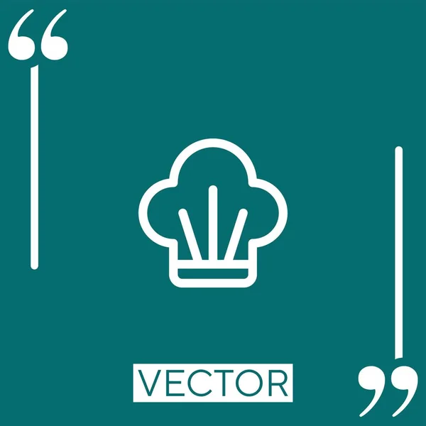 Chef Icône Vectorielle Icône Linéaire Ligne Course Modifiable — Image vectorielle