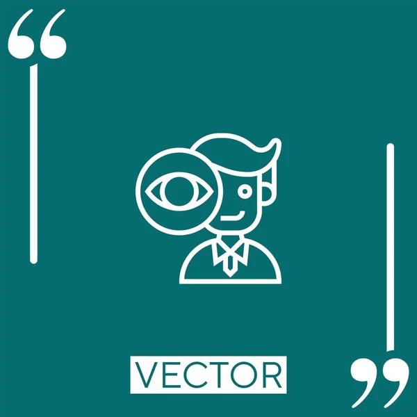 Eye Vector Icon Linear Icon Editable Stroke Line — Stock Vector