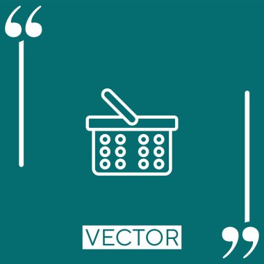 Sepet vektör simgesi doğrusal simgesi. Düzenlenebilir okşanmış satır