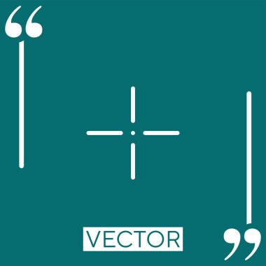 hedef vektör simgesi doğrusal simgesi. Düzenlenebilir okşanmış satır