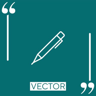 kalem vektör doğrusal simgesi. Düzenlenebilir vuruş çizgisi