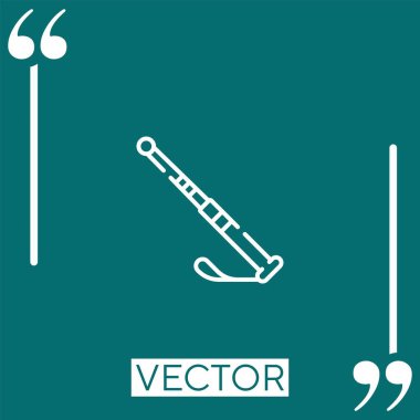 baton vektör simgesi doğrusal simgesi. Düzenlenebilir vuruş çizgisi