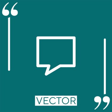 Sohbet balonu vektör simgesi doğrusal simgesi. Düzenlenebilir vuruş çizgisi