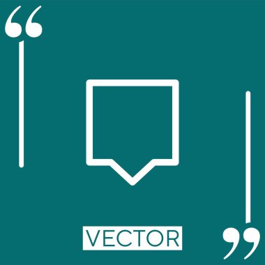 Sohbet balonu vektör simgesi doğrusal simgesi. Düzenlenebilir vuruş çizgisi