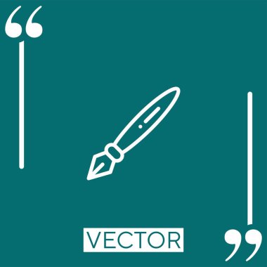 dolmakalem vektör simgesi doğrusal simge. Düzenlenebilir vuruş çizgisi