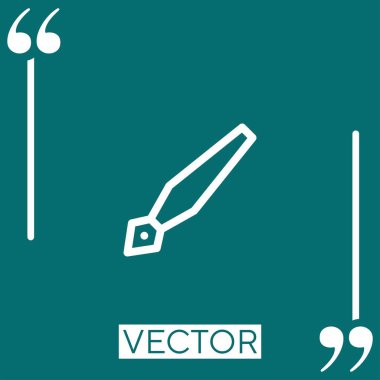 kalem vektör doğrusal simgesi. Düzenlenebilir vuruş çizgisi