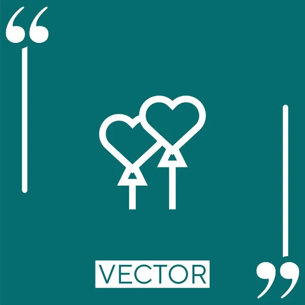 Globo Vector Icono Icono Lineal Línea Acariciada Editable — Vector de stock