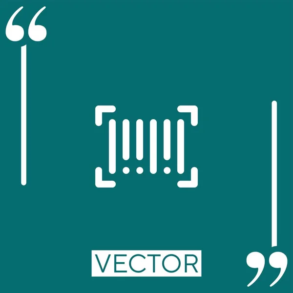 Barcode Vektor Symbol Lineares Symbol Bearbeitbare Strichlinie — Stockvektor