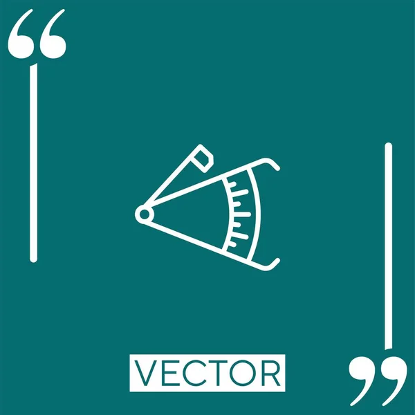 Ícone Vetorial Paquímetro Ícone Linear Linha Curso Editável — Vetor de Stock