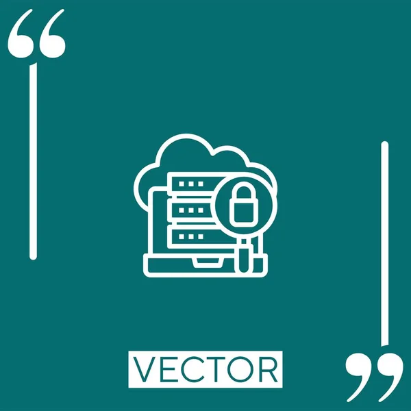 Icono Del Vector Informático Icono Lineal Línea Acariciada Editable — Vector de stock