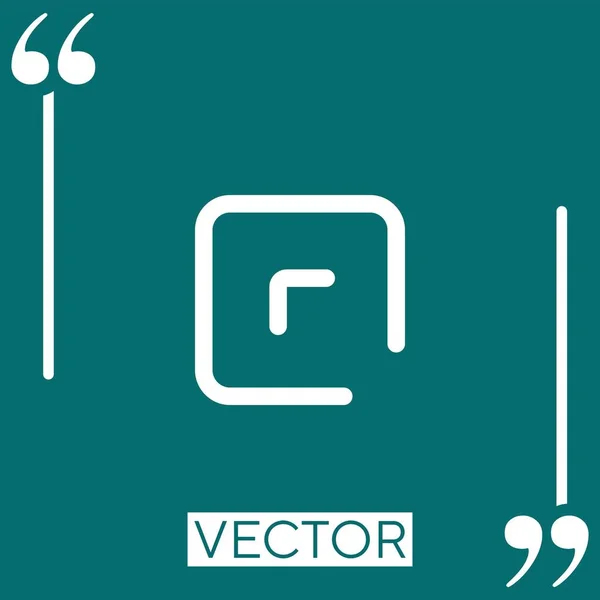 Ícone Vetorial Seta Diagonal Ícone Linear Linha Curso Editável — Vetor de Stock