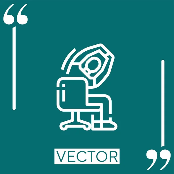 Ejercitar Icono Vectorial Icono Lineal Línea Acariciada Editable — Vector de stock